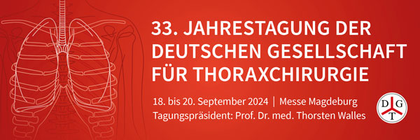 Banner 33. Jahrestagung der Deutschen Gesellschaft für Thoraxchirurgie
